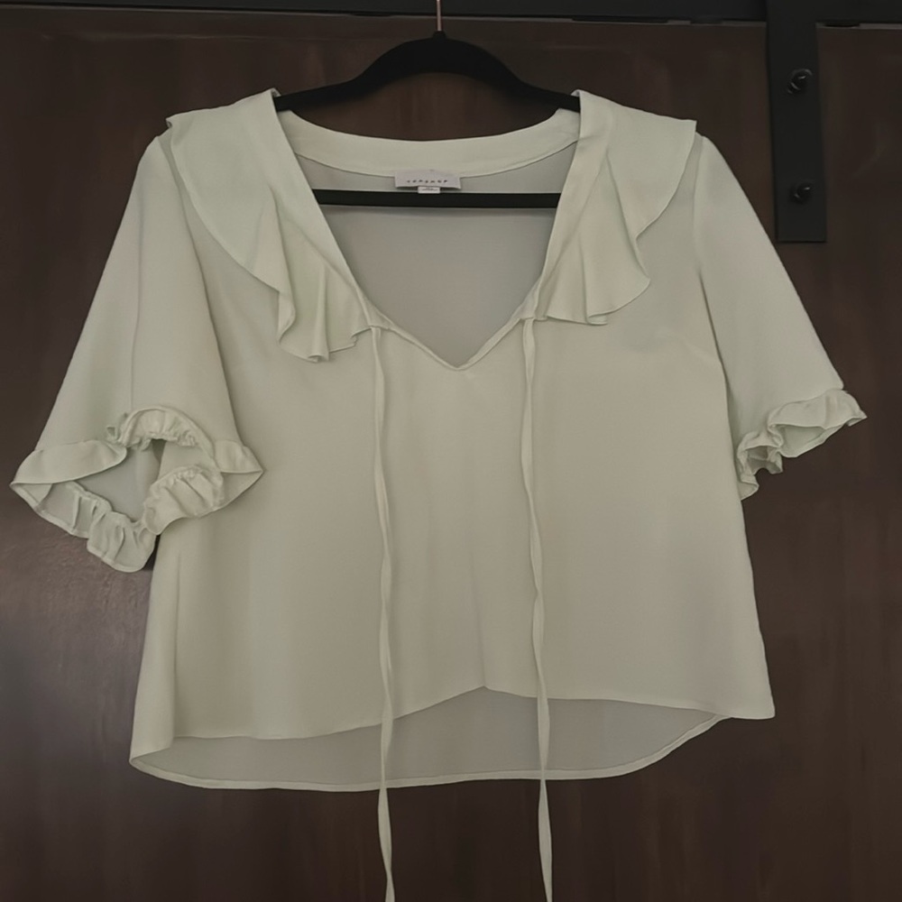 Top shop mint crop top